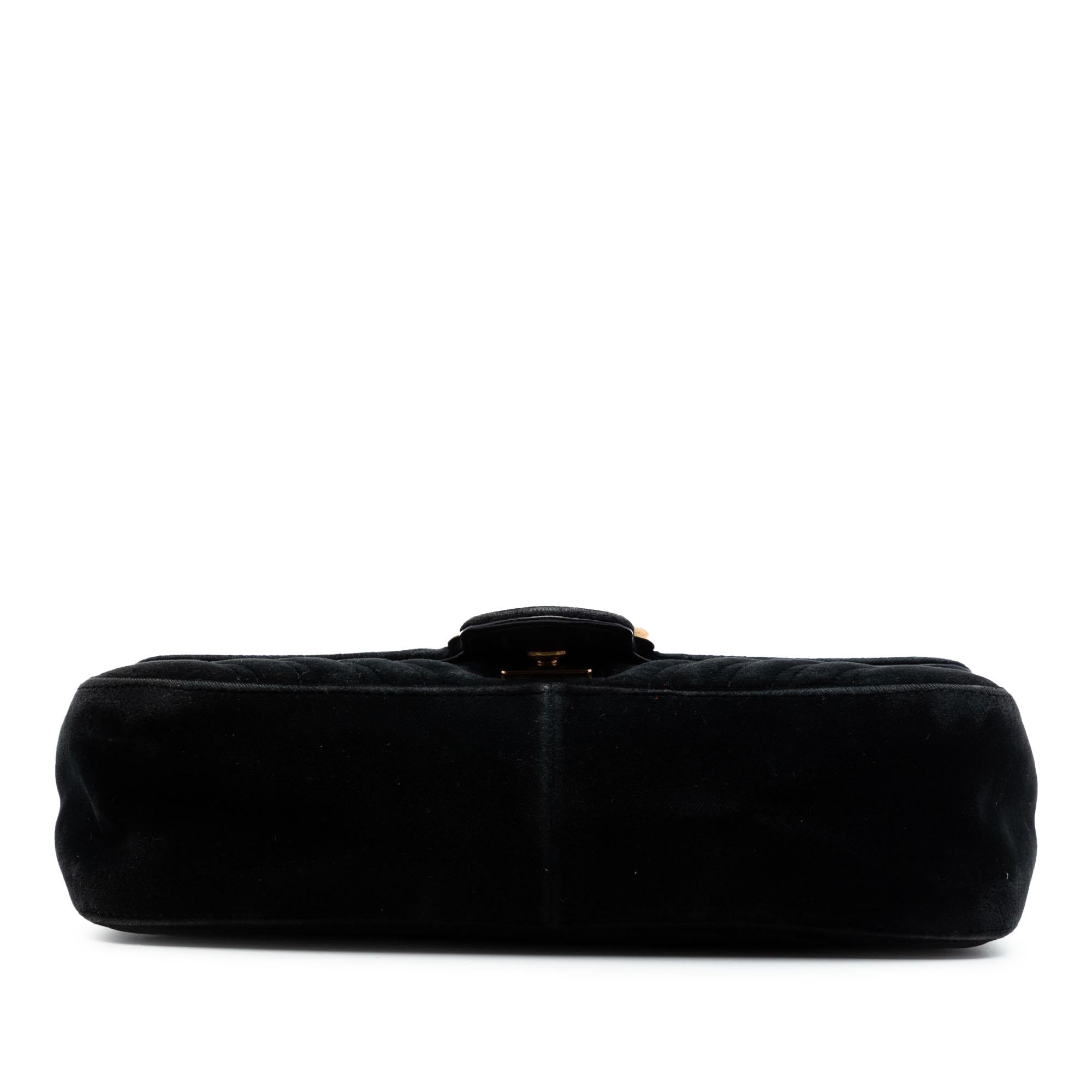 Gucci Medium GG Marmont Matelasse Velvet Shoulder Bag