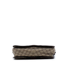 Gucci Medium GG Supreme Web Flap Messenger Bag