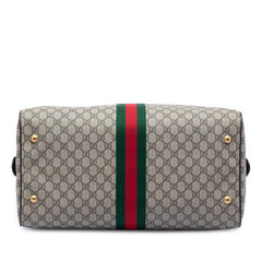 Gucci Medium GG Supreme Web Ophidia Carry On Duffle Bag