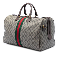 Gucci Medium GG Supreme Web Ophidia Carry On Duffle Bag