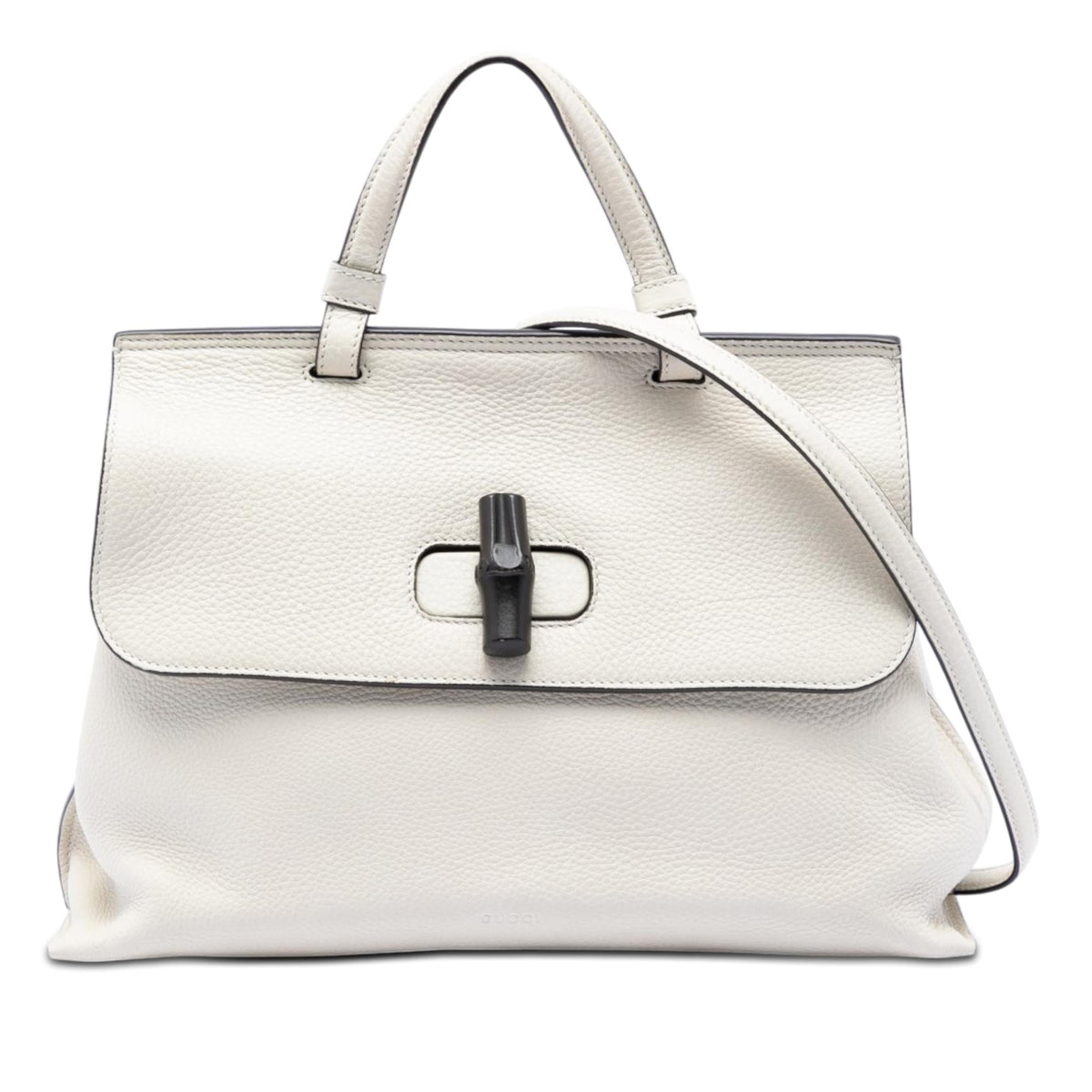 Gucci Medium Leather Bamboo Daily Satchel