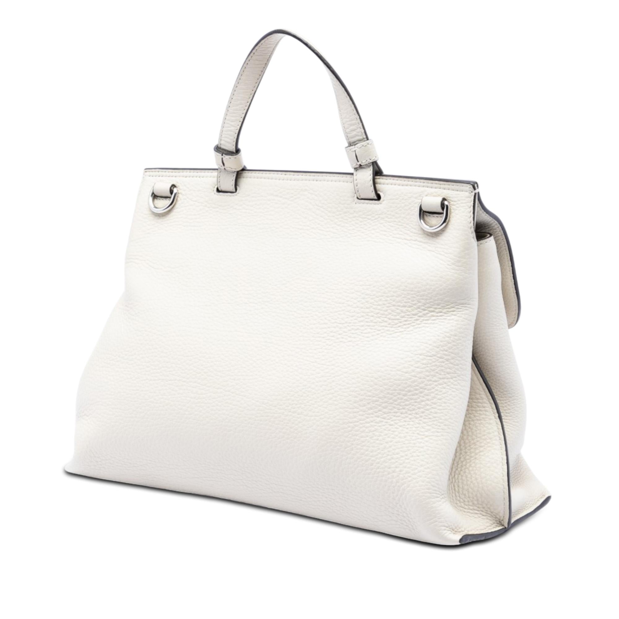 Gucci Medium Leather Bamboo Daily Satchel