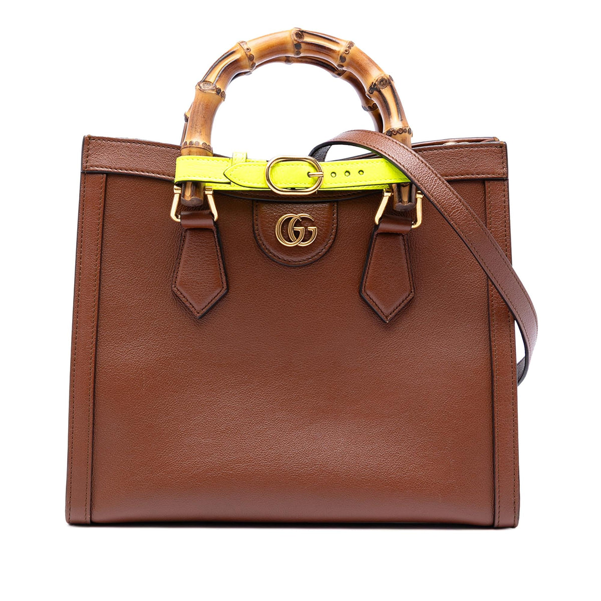 Gucci Medium Leather Bamboo Diana Satchel