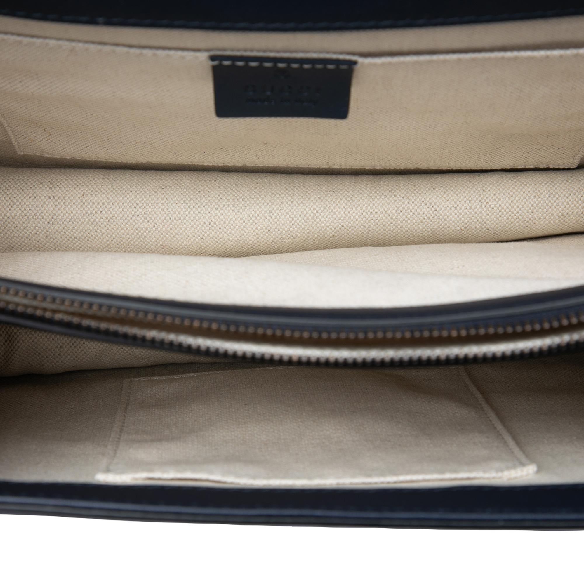 Gucci Medium Leather Bamboo Dionysus Web Satchel