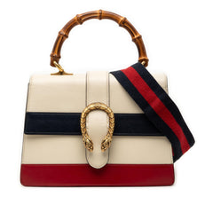Gucci Medium Leather Bamboo Dionysus Web Satchel