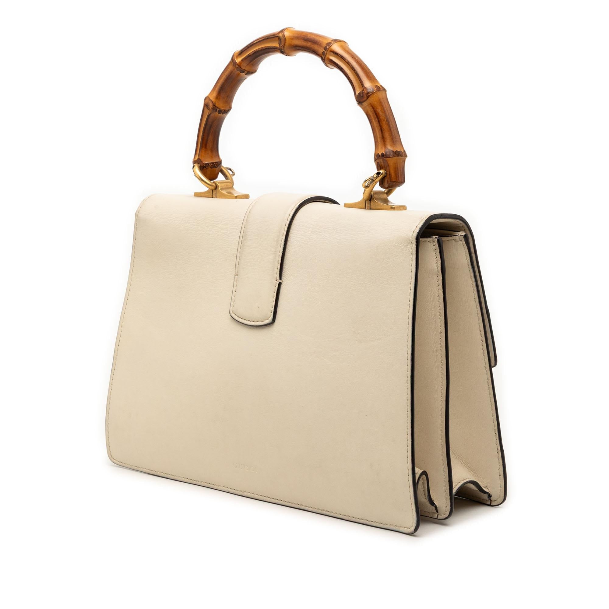 Gucci Medium Leather Bamboo Dionysus Web Satchel