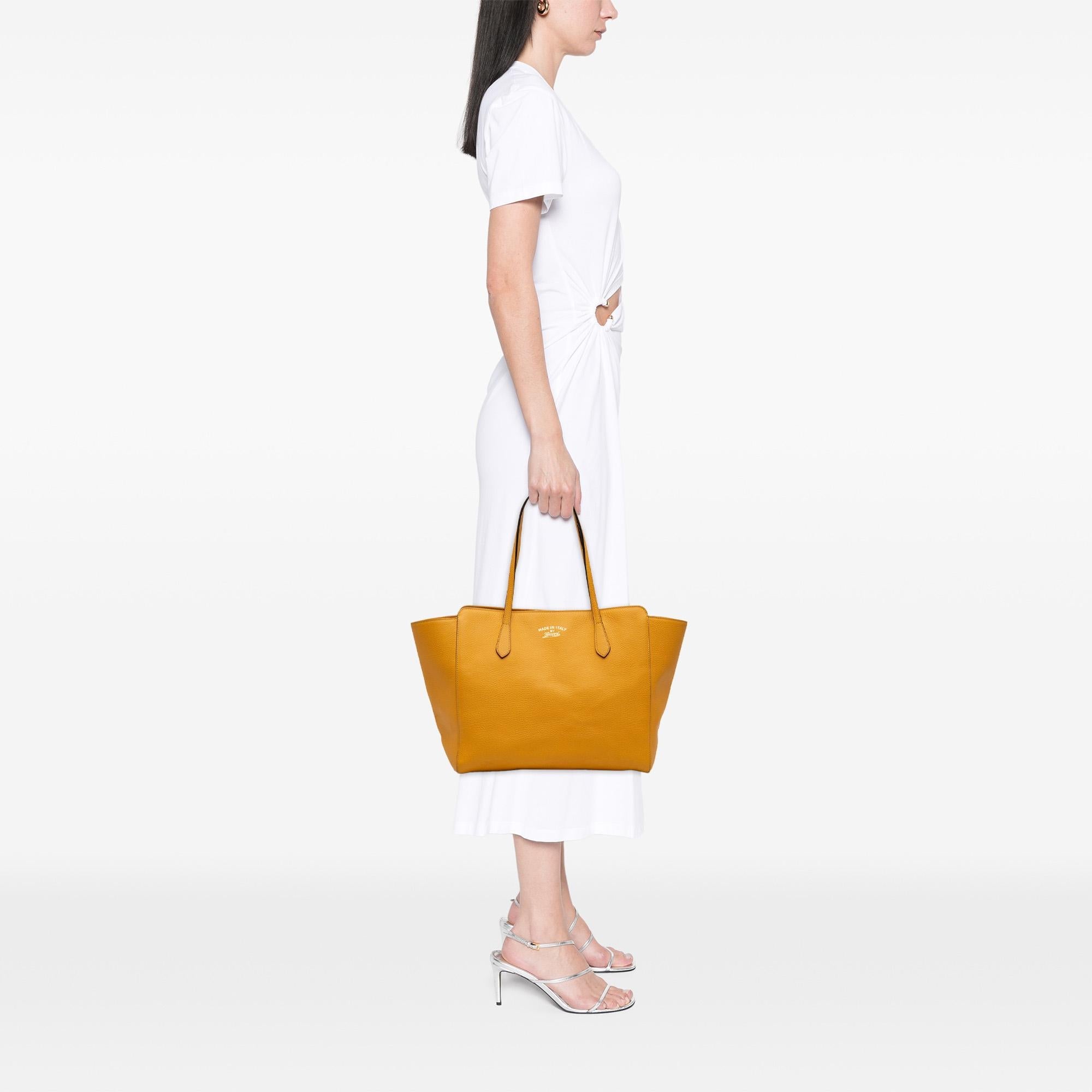 Gucci Medium Leather Swing Tote