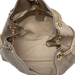 Gucci Medium Metallic Calfskin Soho Chain Tote