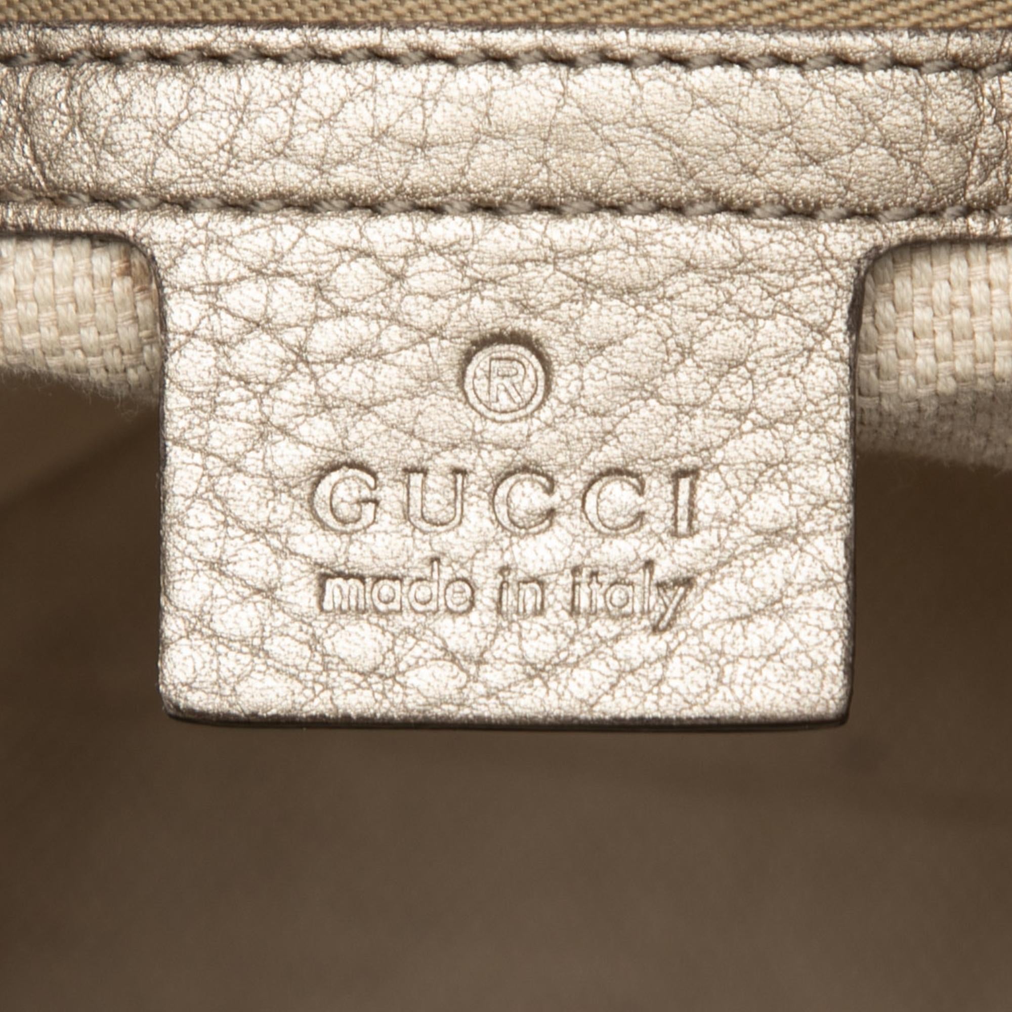 Gucci Medium Metallic Calfskin Soho Chain Tote