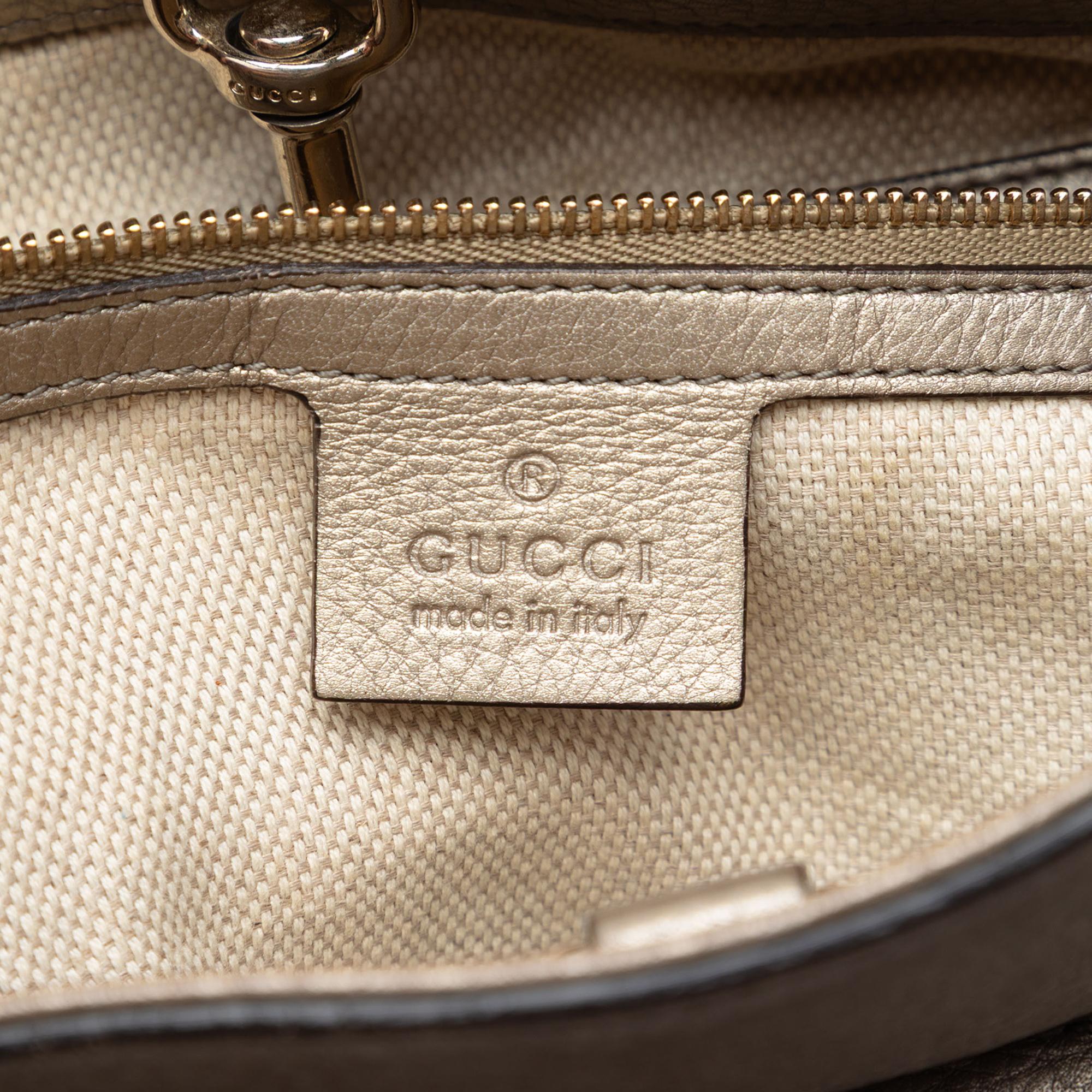 Gucci Medium Metallic Calfskin Soho Chain Tote