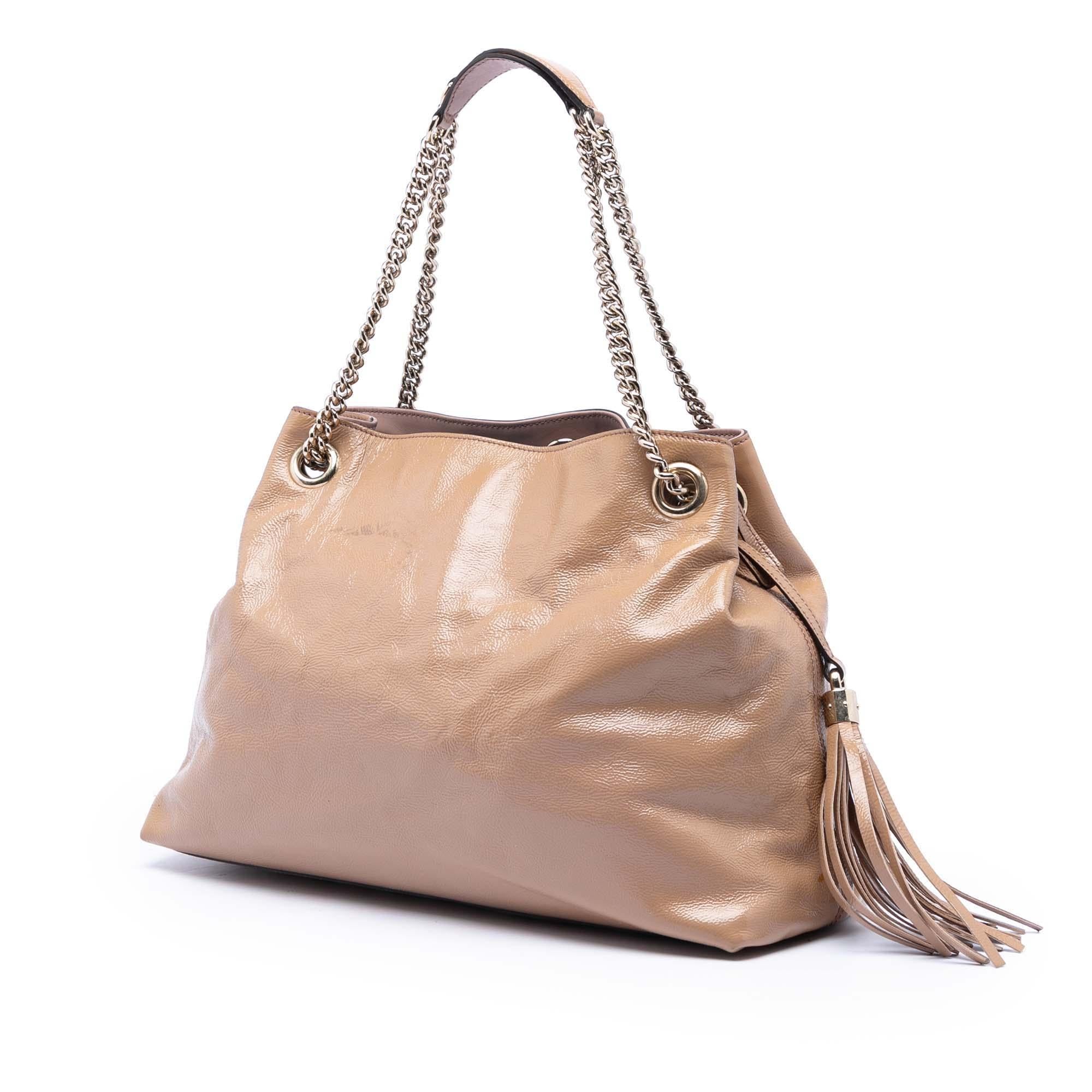 Gucci Medium Patent Soho Chain Tote