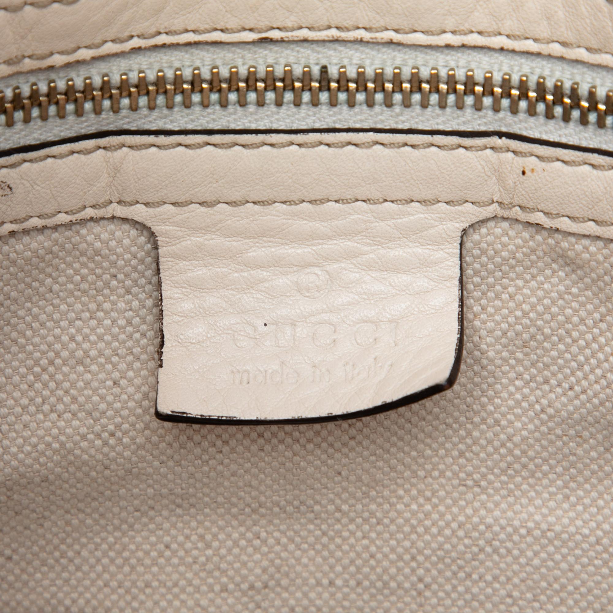 Gucci Medium Pebbled Calfskin Web Heritage Shoulder Bag