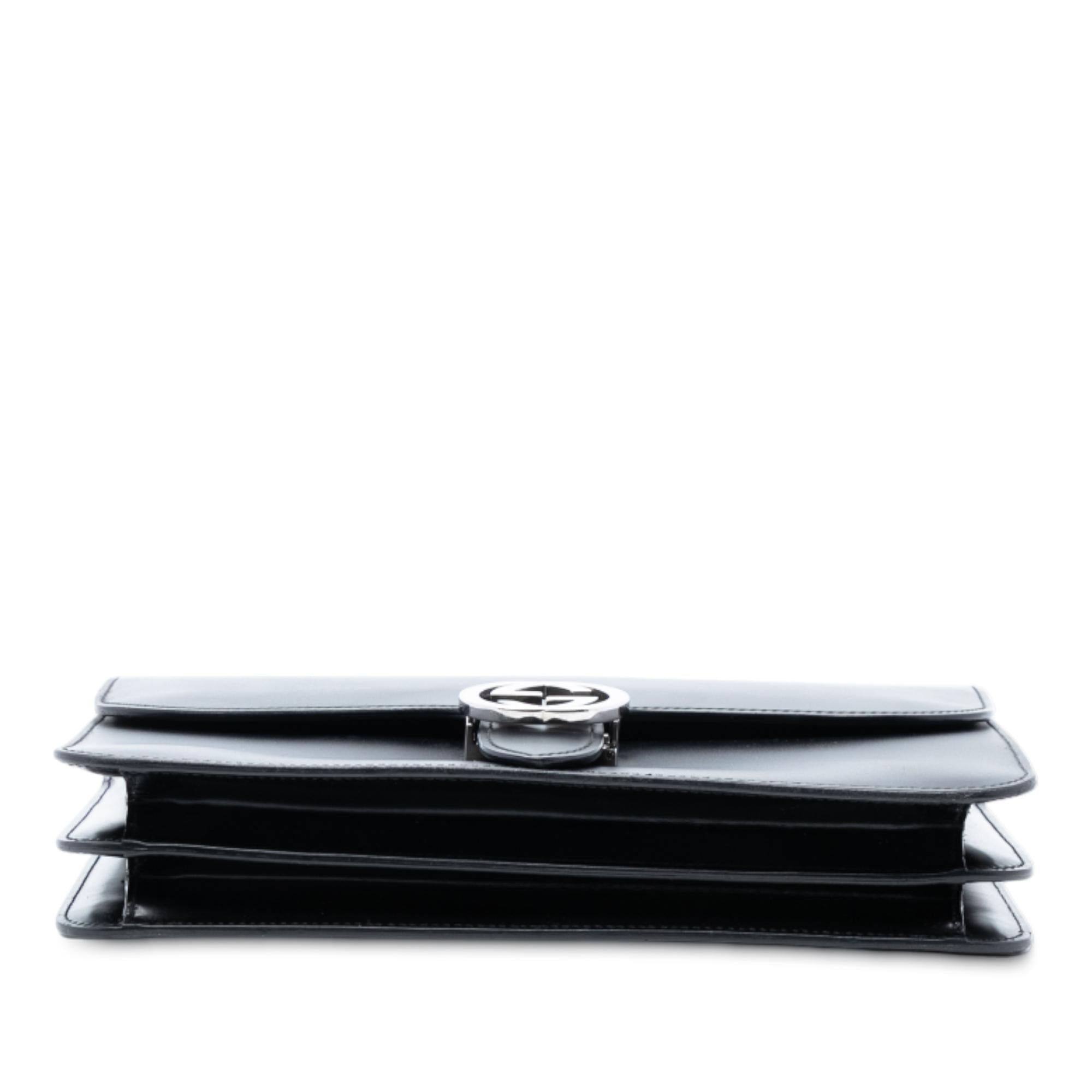 Gucci Medium Polished Calfskin Dollar Interlocking G Crossbody