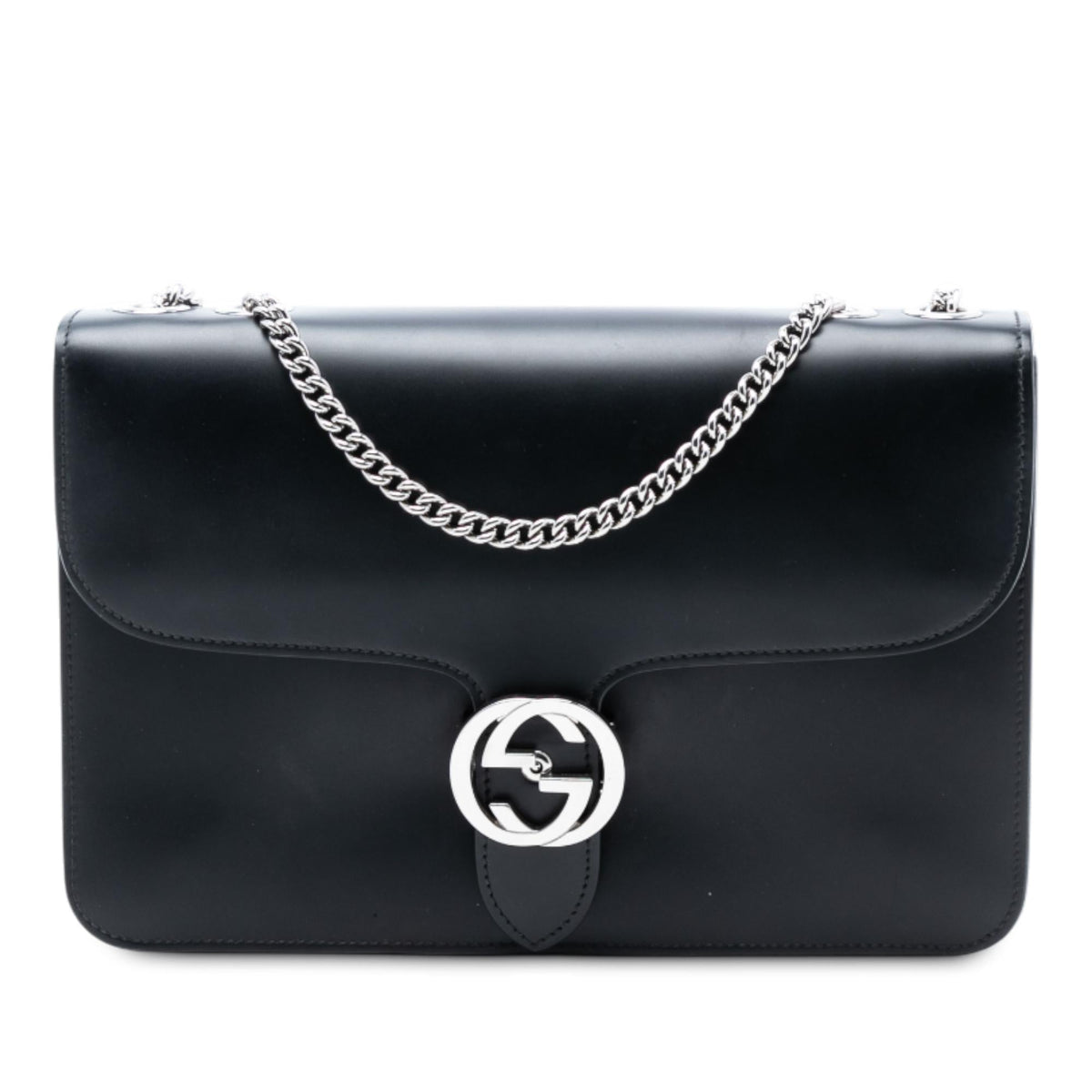 Gucci Medium Polished Calfskin Dollar Interlocking G Crossbody