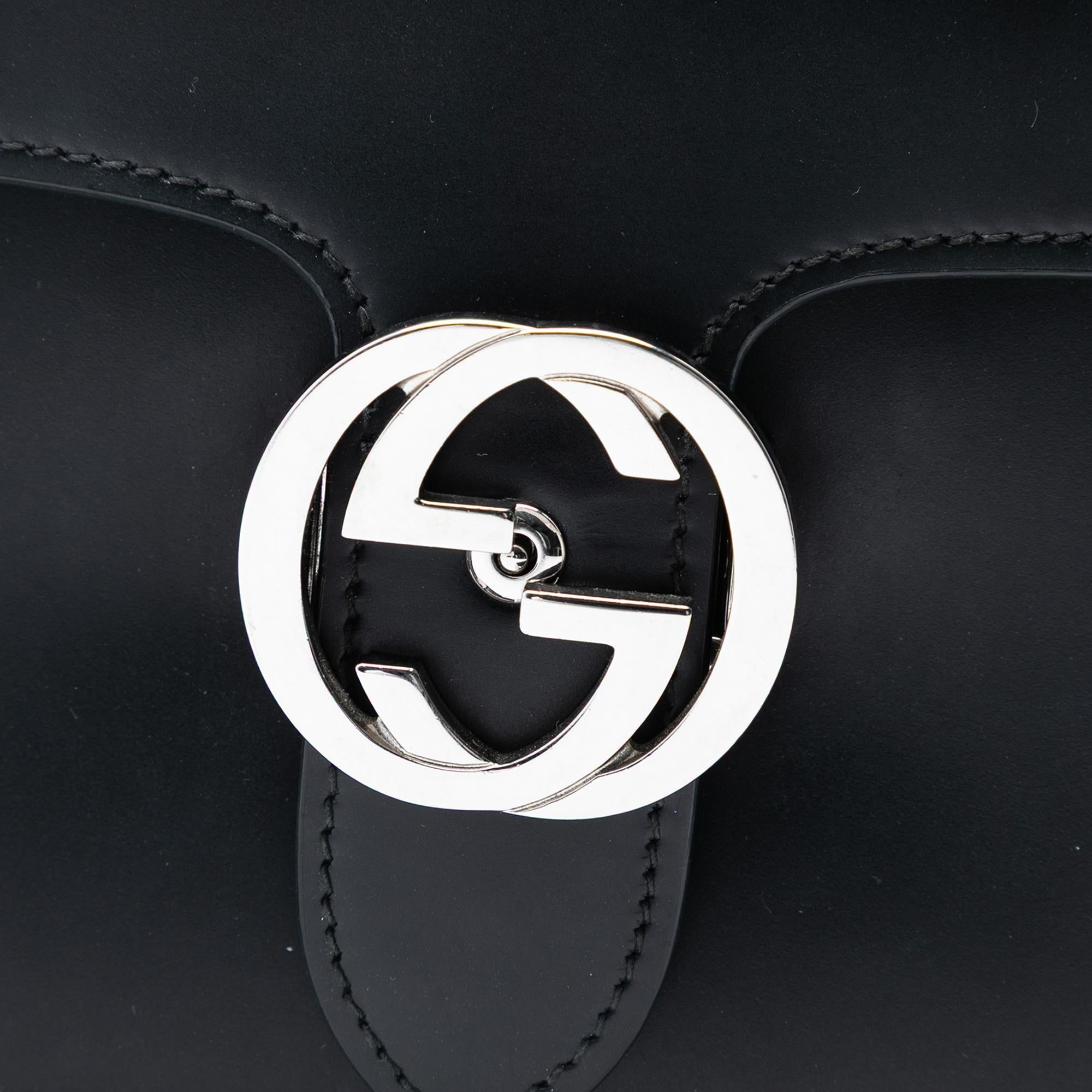 Gucci Medium Polished Calfskin Dollar Interlocking G Crossbody