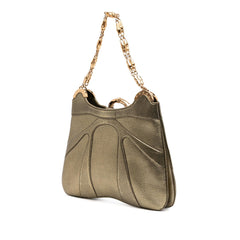 Gucci Metallic Calfskin Bamboo Ring Chain Shoulder Bag
