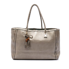 Gucci Metallic Grained Leather Bella Tote