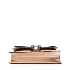 Gucci Metallic Leather Crystal Dionysus Medium E/W Shoulder Bag
