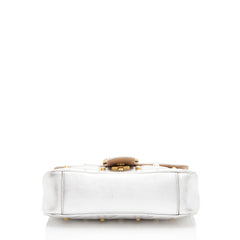 Gucci Metallic Matelasse Leather Pearl GG Marmont Small Flap Bag