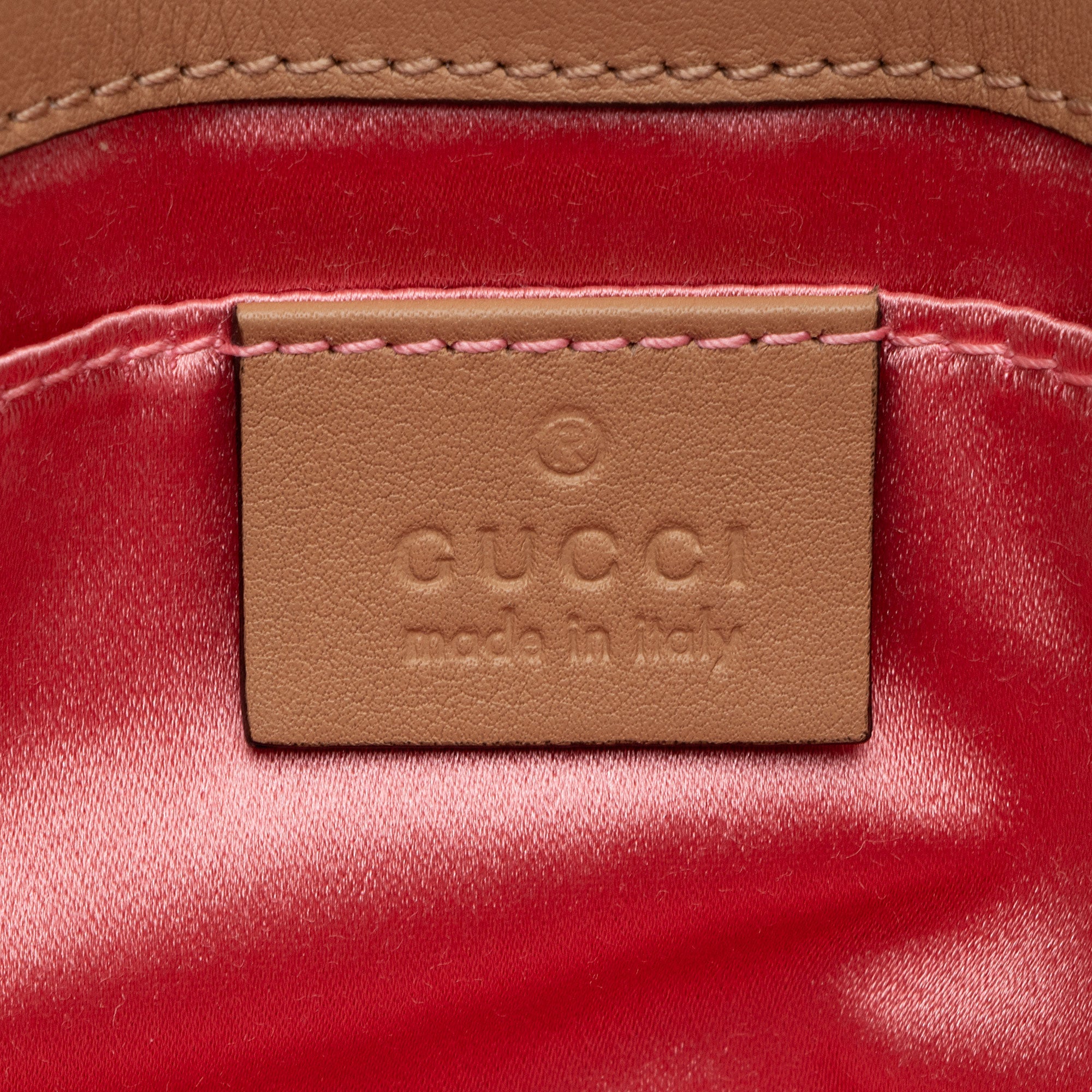 Gucci Metallic Matelasse Leather Pearl GG Marmont Small Flap Bag