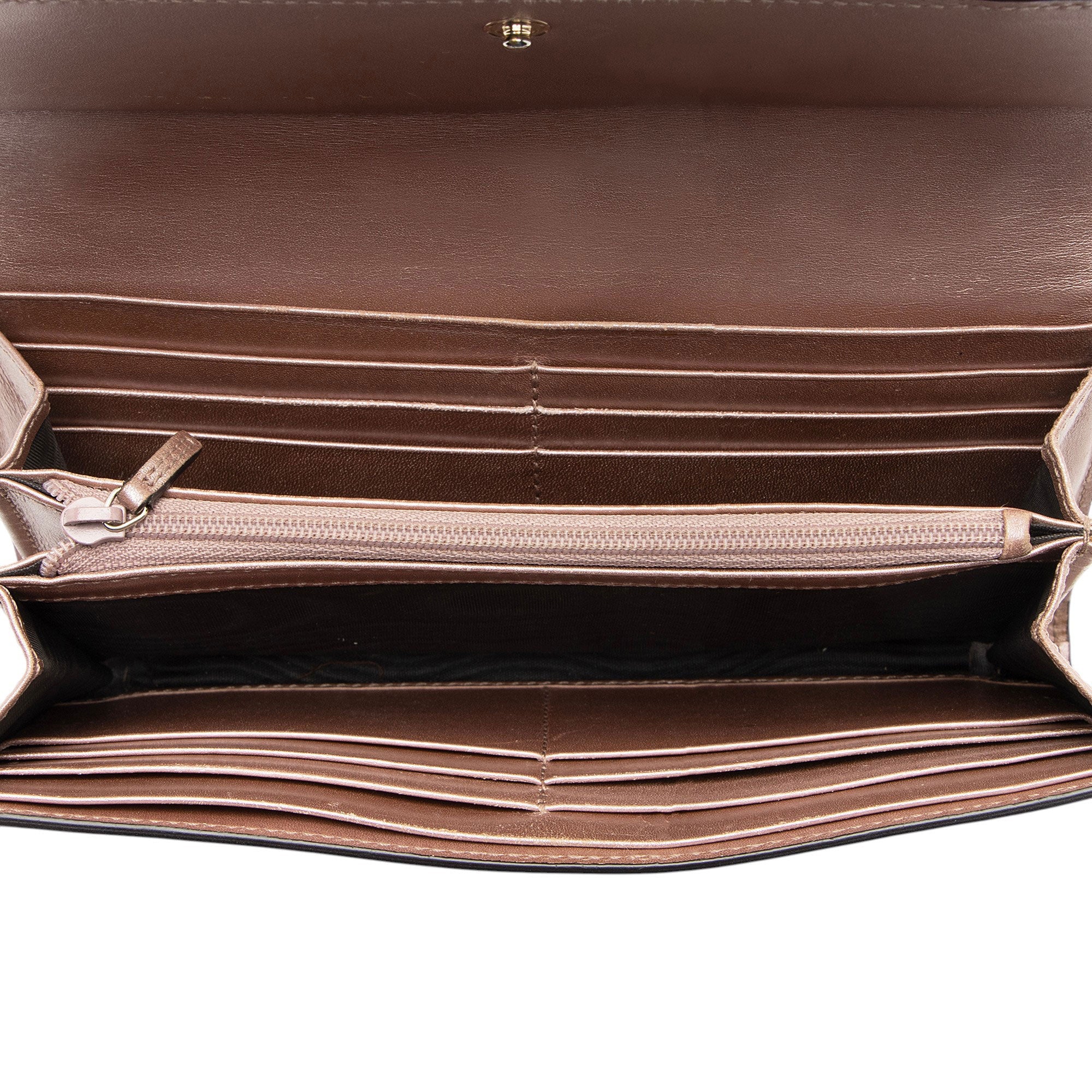 Gucci Metallic Microguccissima Leather Mayfair Continental Wallet