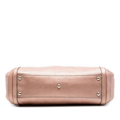 Gucci Metallic Pebbled Calfskin Bella Satchel