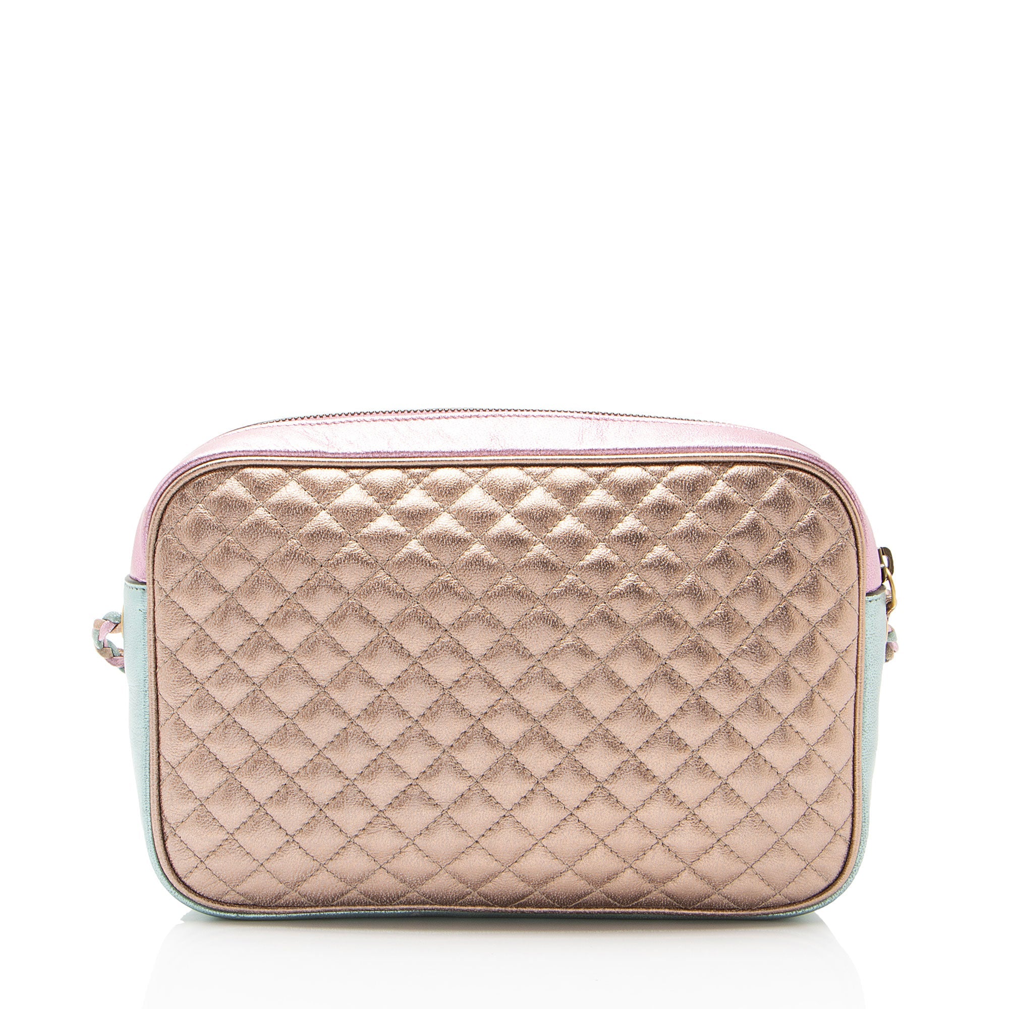 Gucci Metallic Quilted Leather Trapuntata Small Shoulder Bag