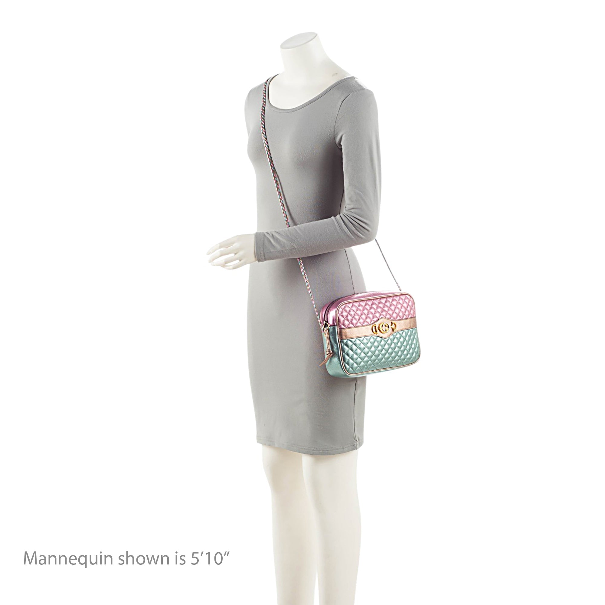 Gucci Metallic Quilted Leather Trapuntata Small Shoulder Bag