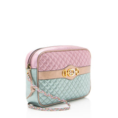 Gucci Metallic Quilted Leather Trapuntata Small Shoulder Bag