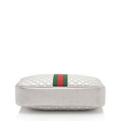 Gucci Metallic Quilted Leather Web Trapuntata Small Shoulder Bag