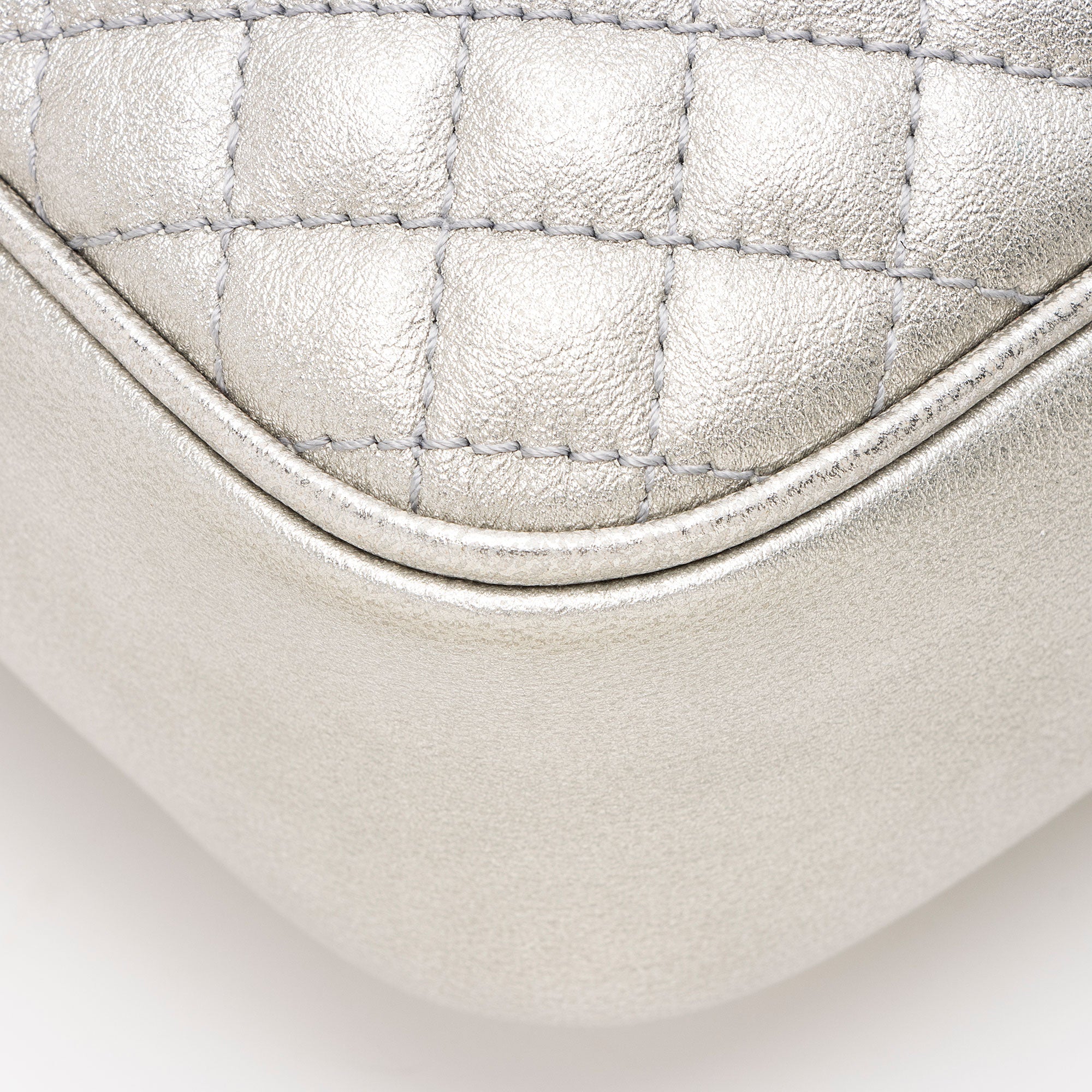 Gucci Metallic Quilted Leather Web Trapuntata Small Shoulder Bag