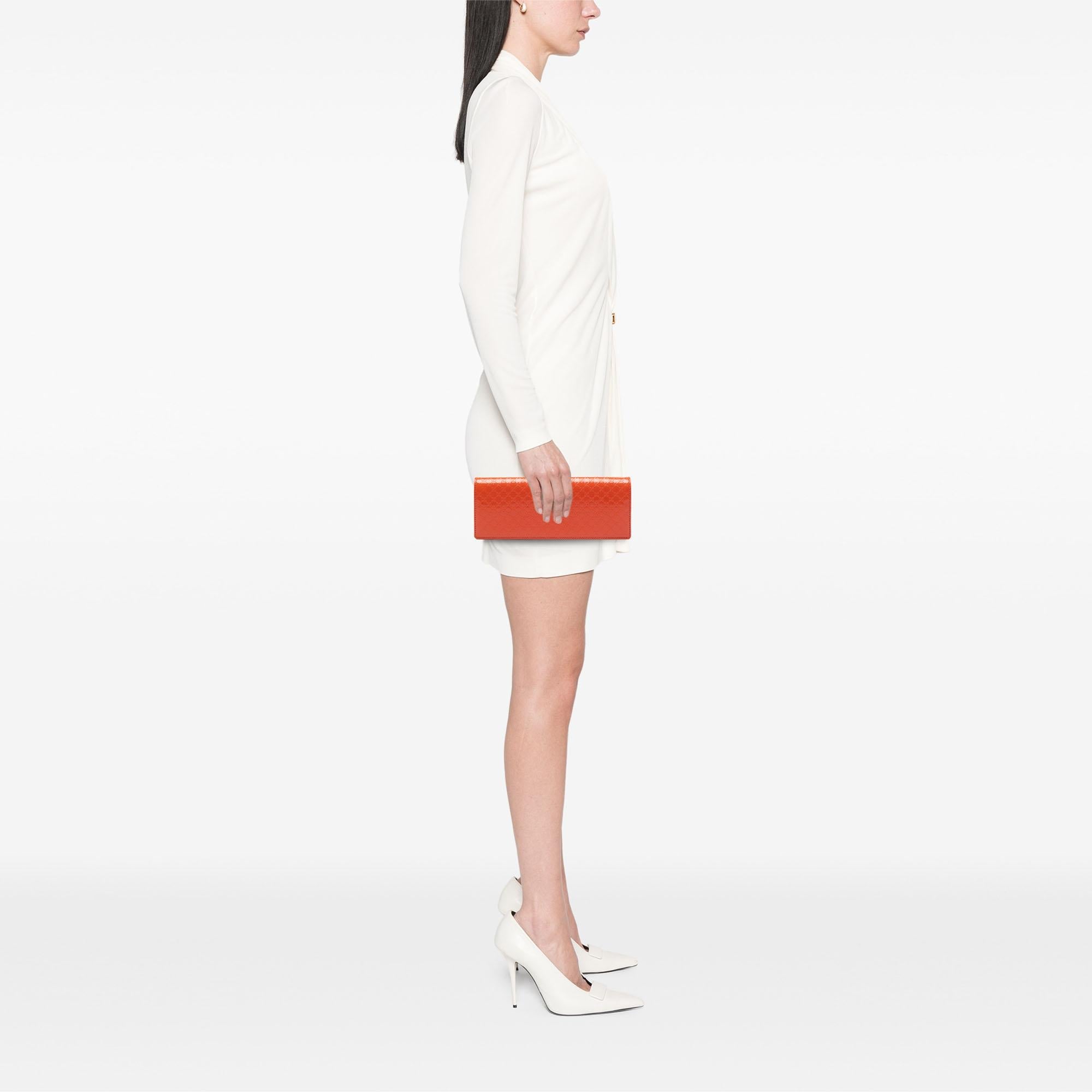 Gucci Microguccissima Patent Broadway Clutch