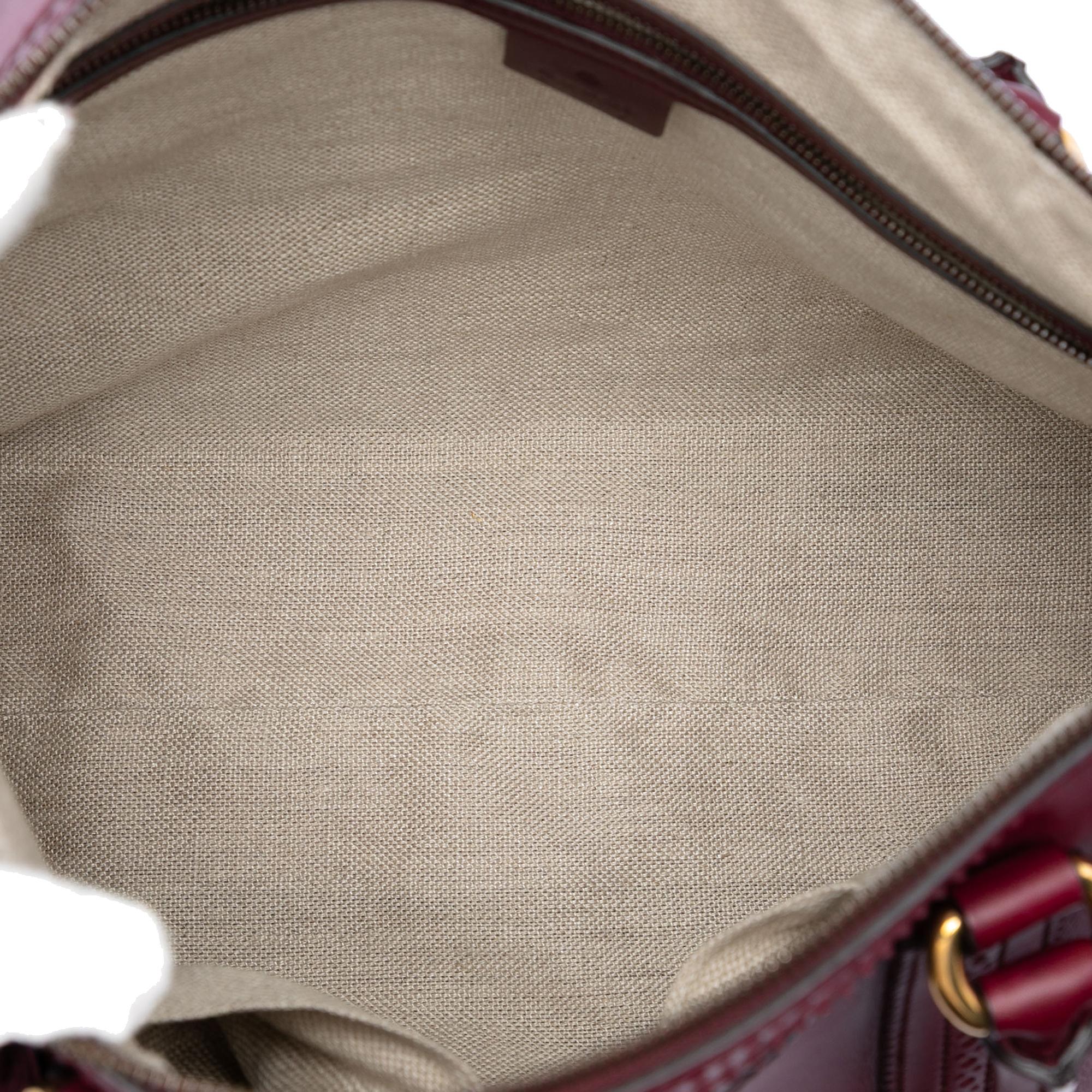 Gucci Microguccissima Trimmed Brogue Duilio Boston Bag