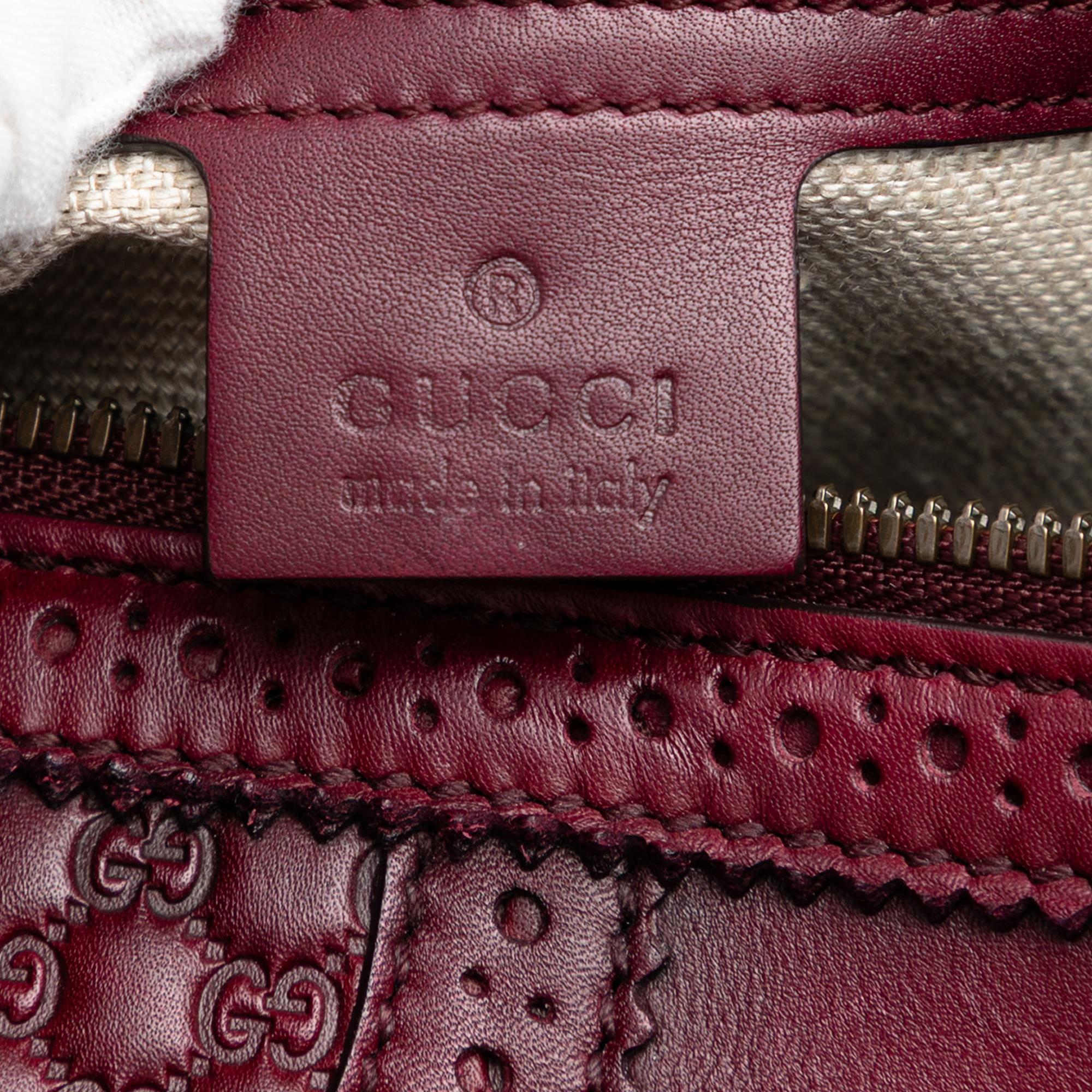 Gucci Microguccissima Trimmed Brogue Duilio Boston Bag