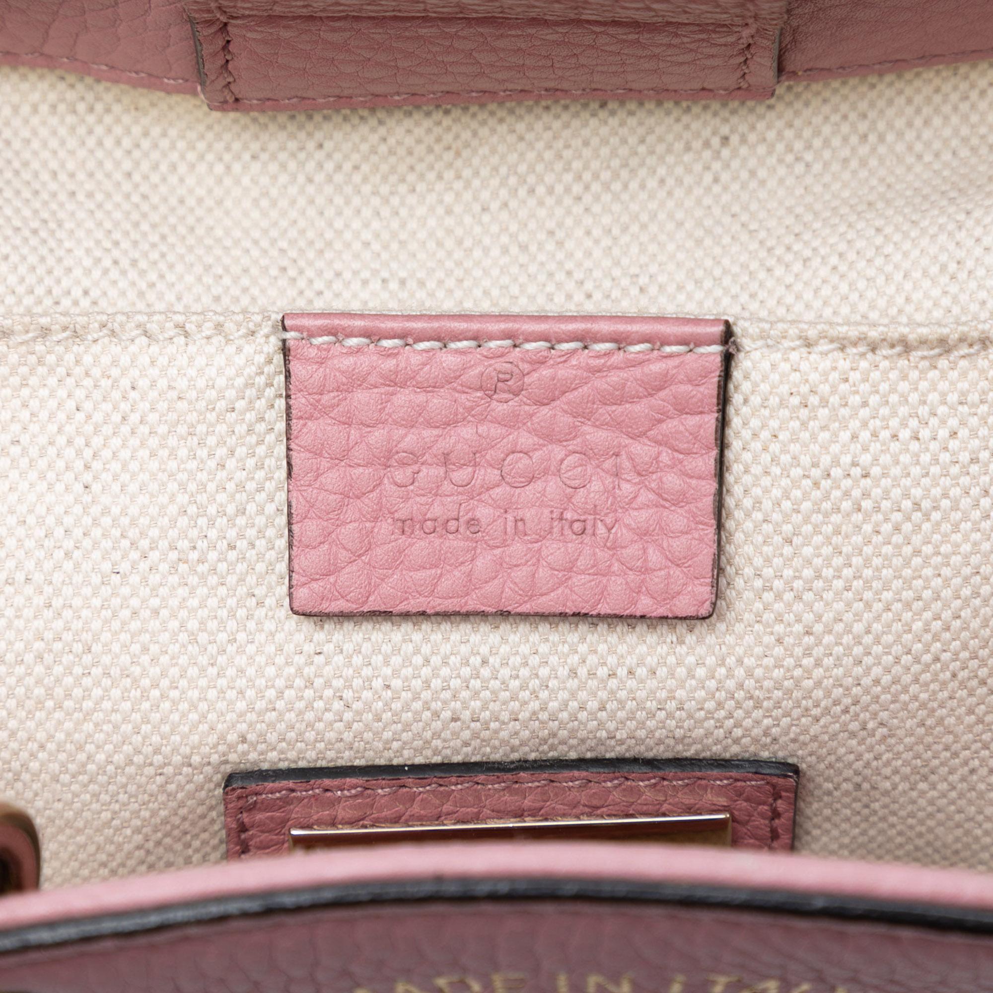 Gucci Mini Bicolor Calfskin Bamboo Shopper Satchel