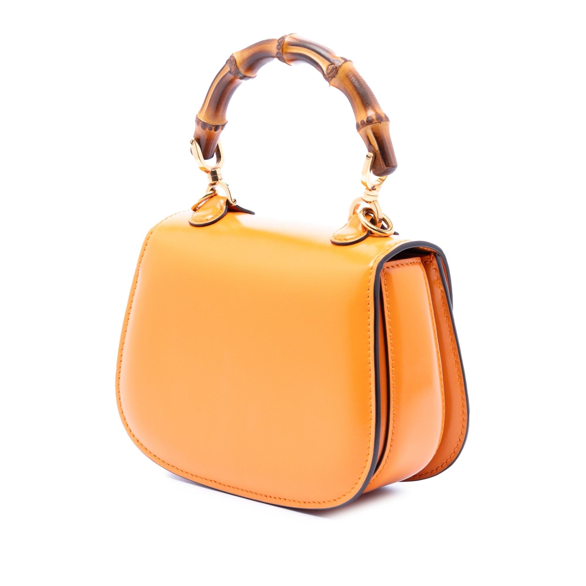 Gucci Mini Calfskin 1947 Bamboo Top Handle Bag