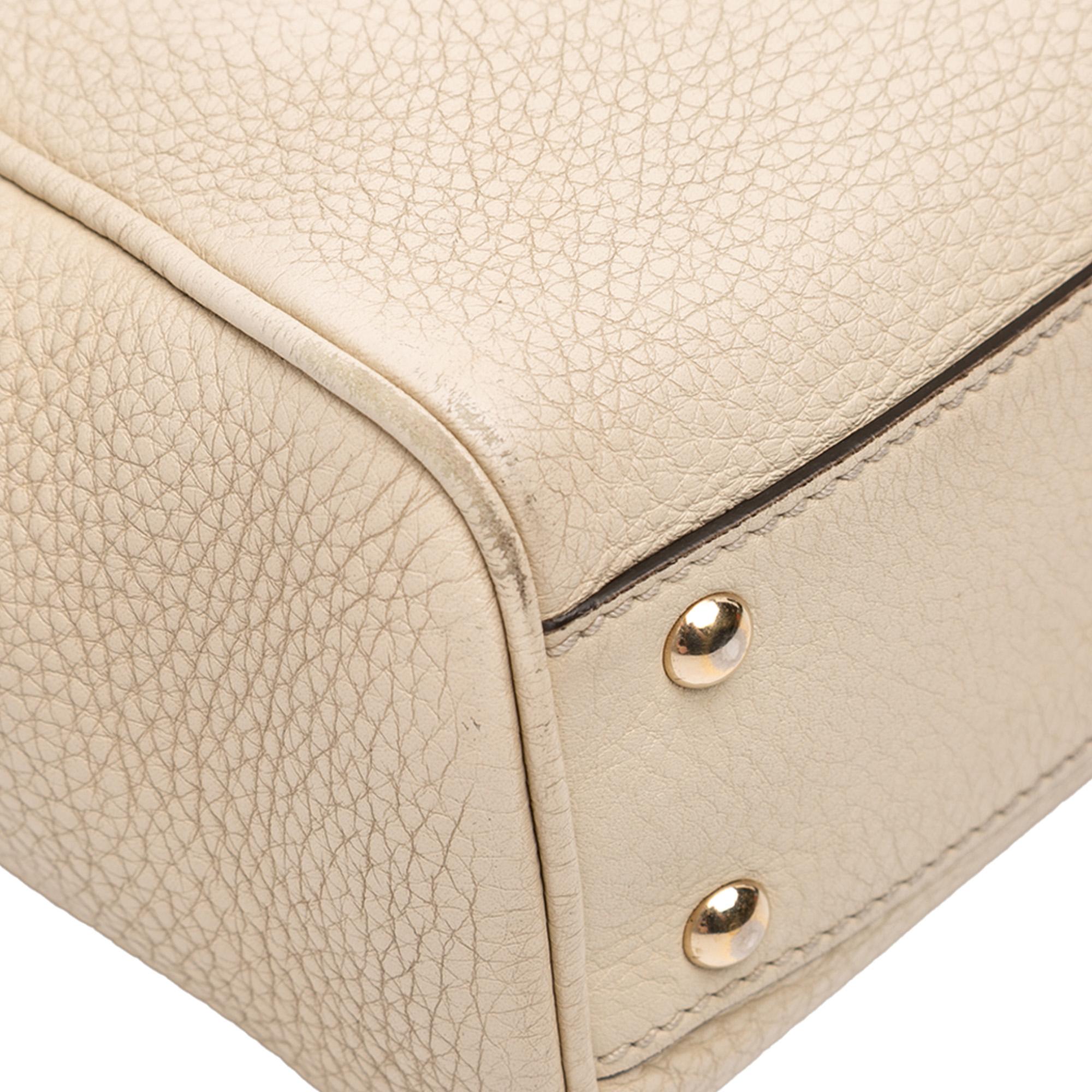 Gucci Mini Calfskin Bamboo Shopper Satchel