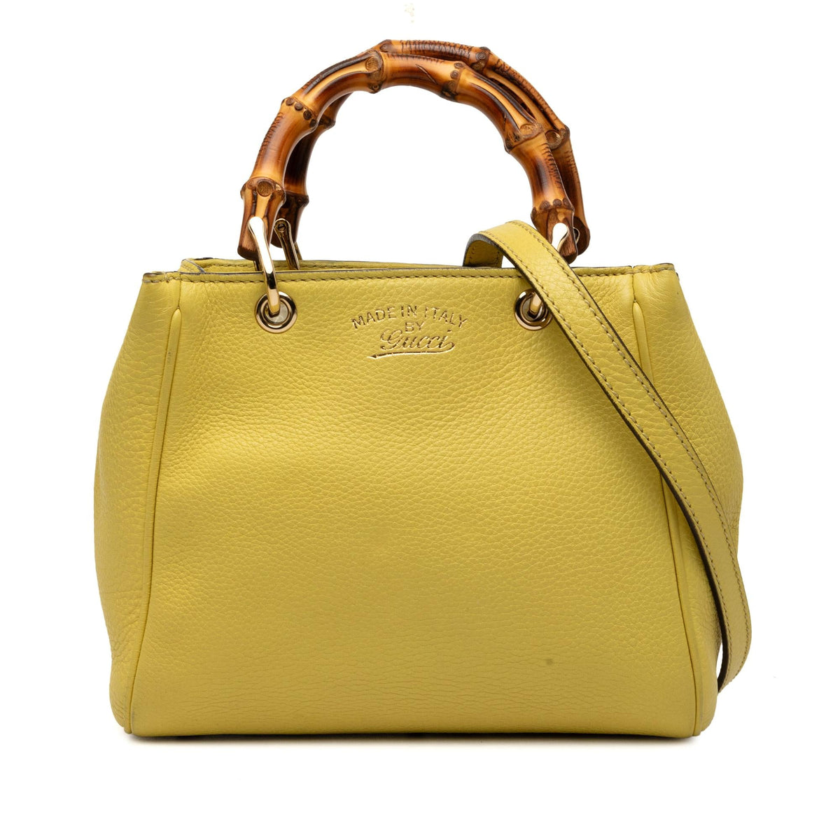 Gucci Mini Calfskin Bamboo Shopper Satchel