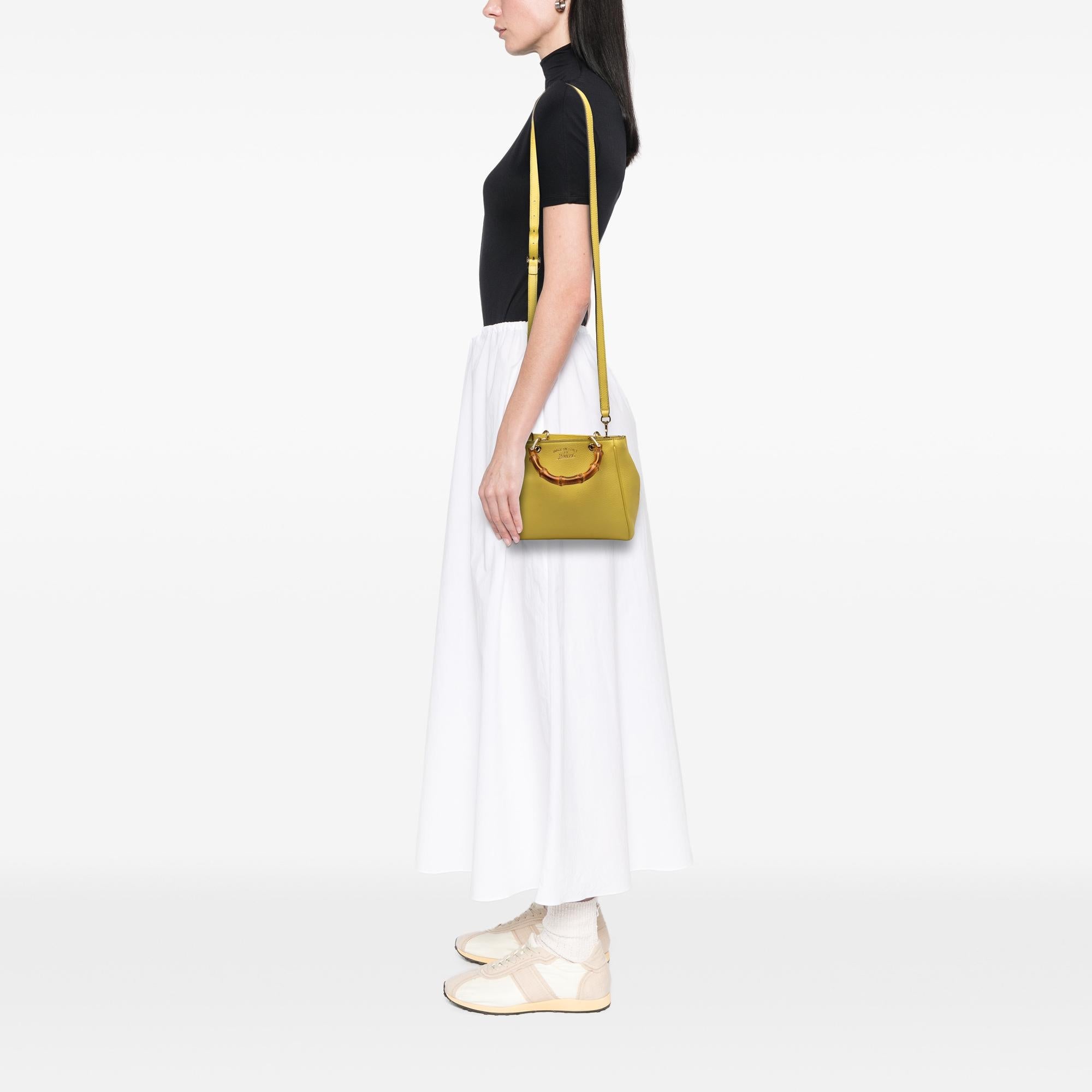 Gucci Mini Calfskin Bamboo Shopper Satchel