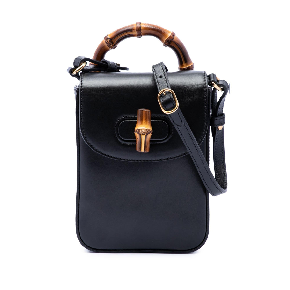 Gucci Mini Calfskin Bamboo Top Handle Bag