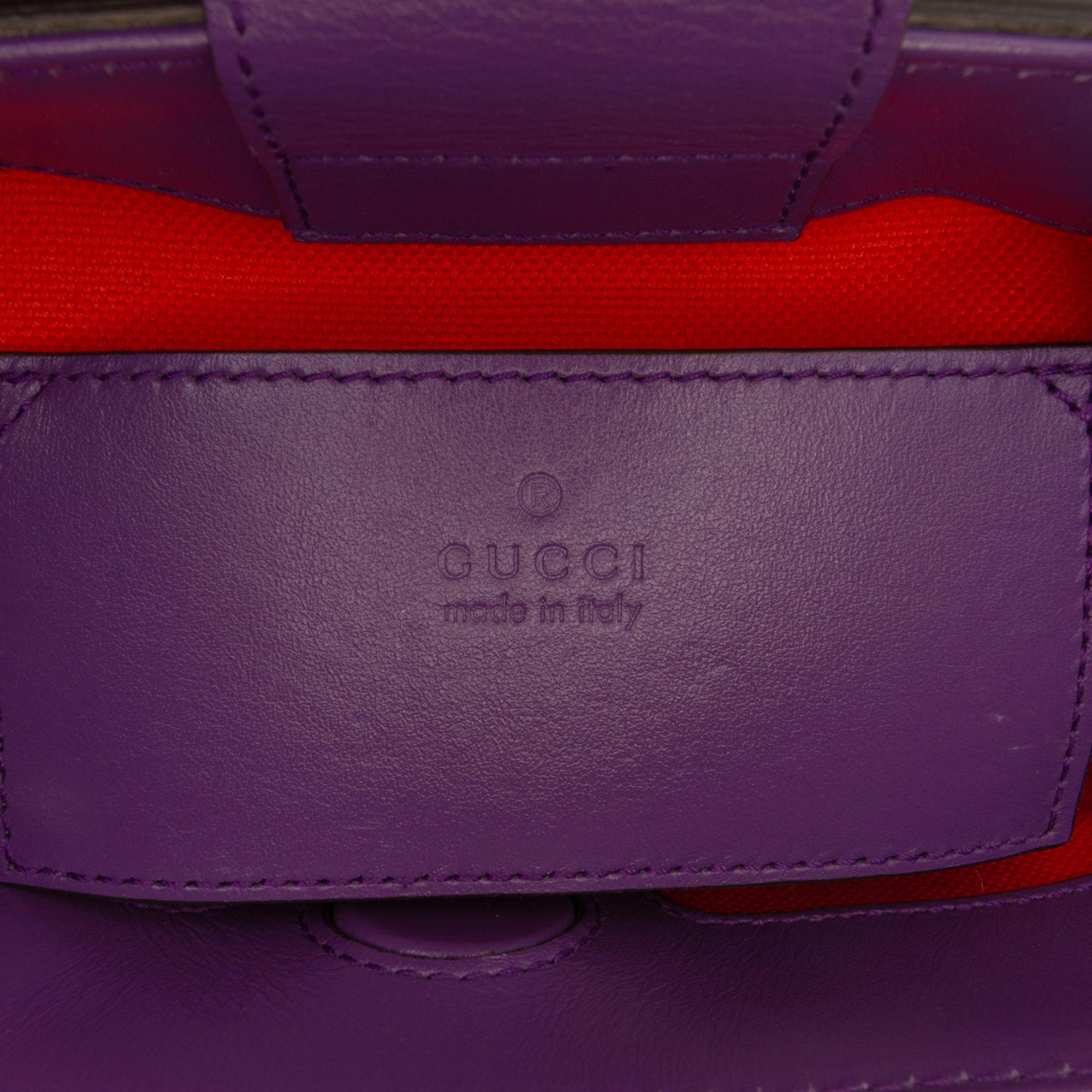 Gucci Mini GG Embossed Perforated Leather Tote