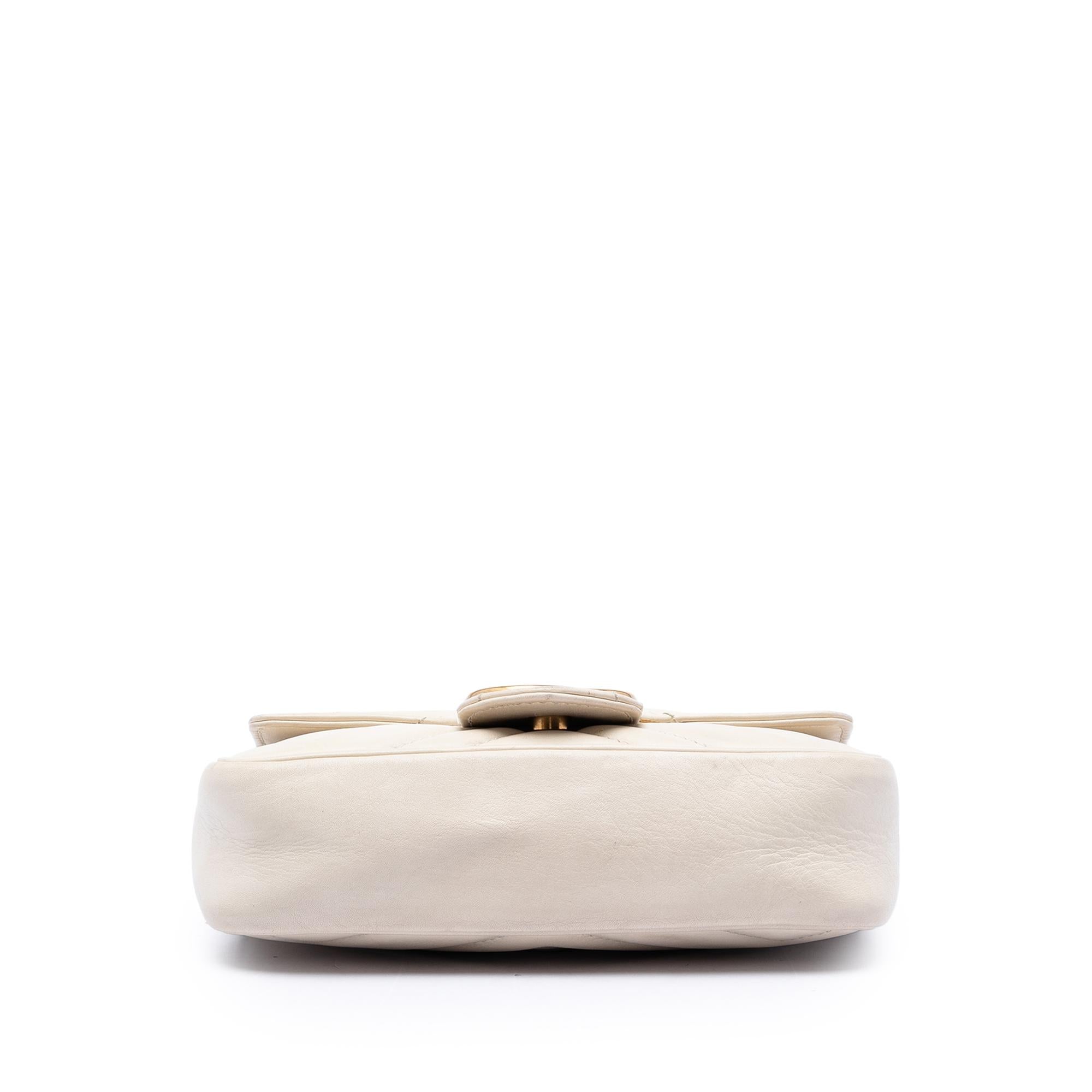 Gucci Mini GG Marmont Matelasse Calfskin Flap Crossbody