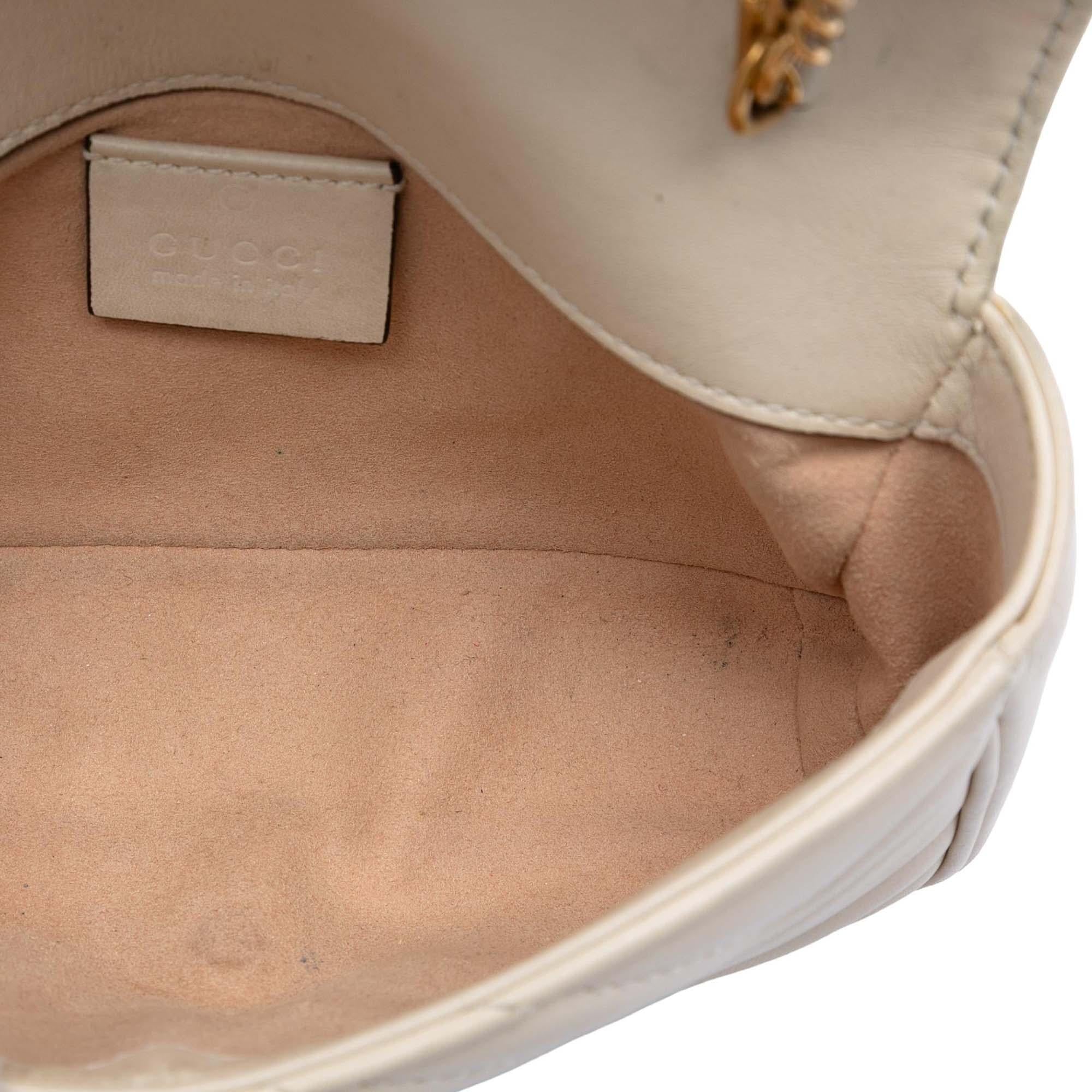 Gucci Mini GG Marmont Matelasse Calfskin Flap Crossbody