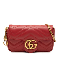 Gucci Mini GG Marmont Matelasse Leather Flap Crossbody
