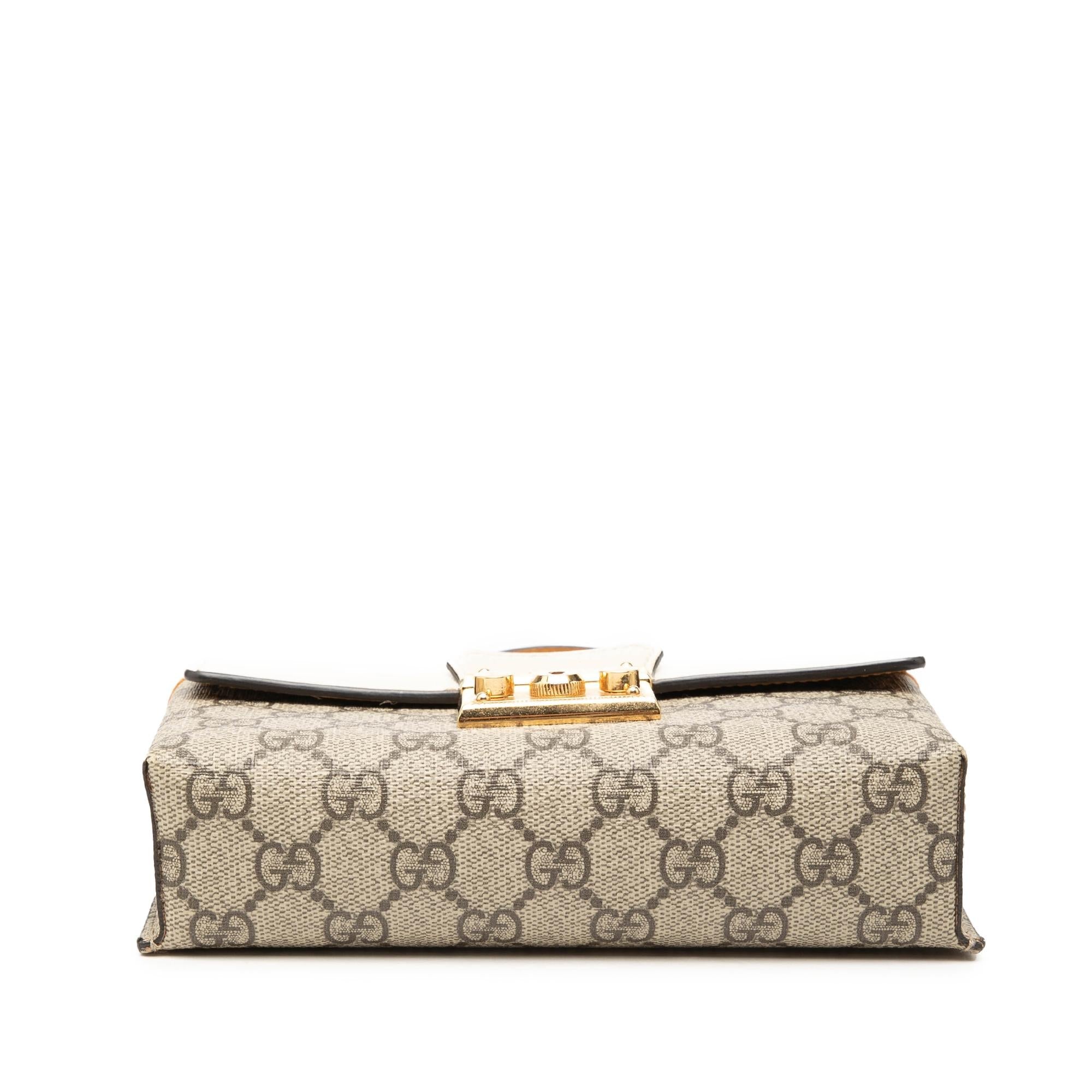 Gucci Mini GG Supreme Padlock Satchel