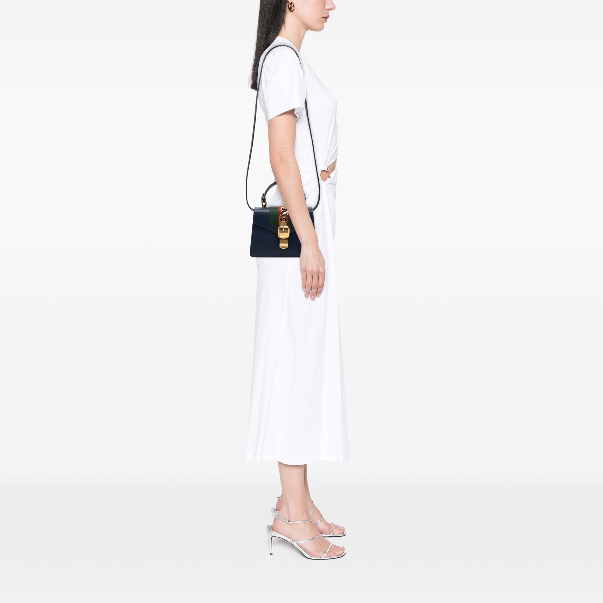 Gucci Mini Leather Sylvie Satchel