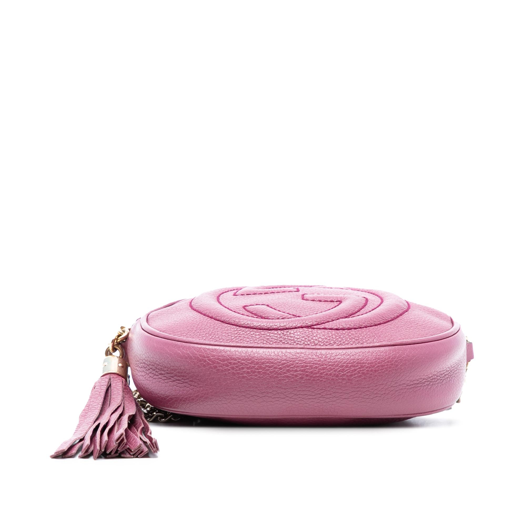 Gucci Mini Pebbled Calfskin Soho Chain Crossbody