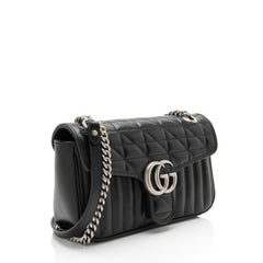 Gucci Mixed Matelasse Leather GG Marmont Aria Medium Flap Bag