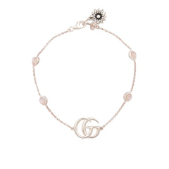 Gucci Mother of Pearl Sterling Silver GG Marmont Bracelet
