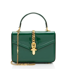 Gucci Patent Leather Sylvie 1969 Mini Top Handle